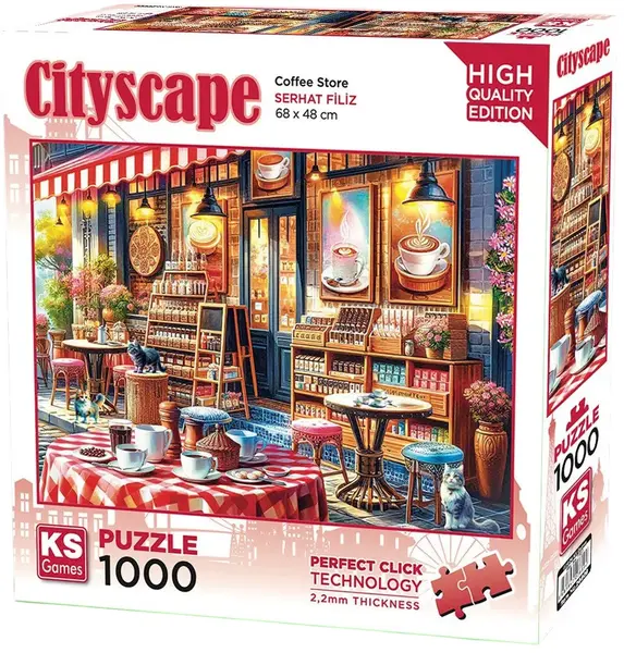 Puzzle KS Games din 1000 piese - Cafenea