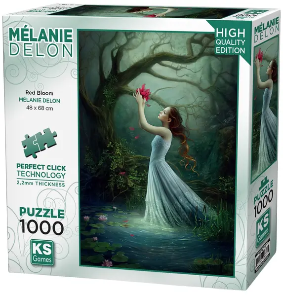 Puzzle KS Games din 1000 piese - Floare roșie