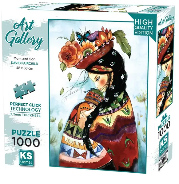 Puzzle KS Games din 1000 piese- Mamă și fiu