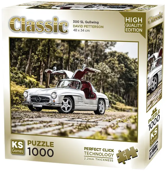 Puzzle KS Games din 1000 piese- MașinăMercedes-Benz 300 SL Gullwing