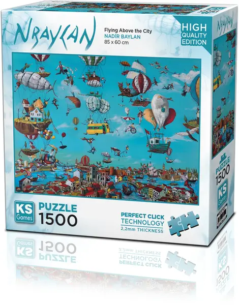 Puzzle KS Games din 1500 piese- Zburând deasupra orașului