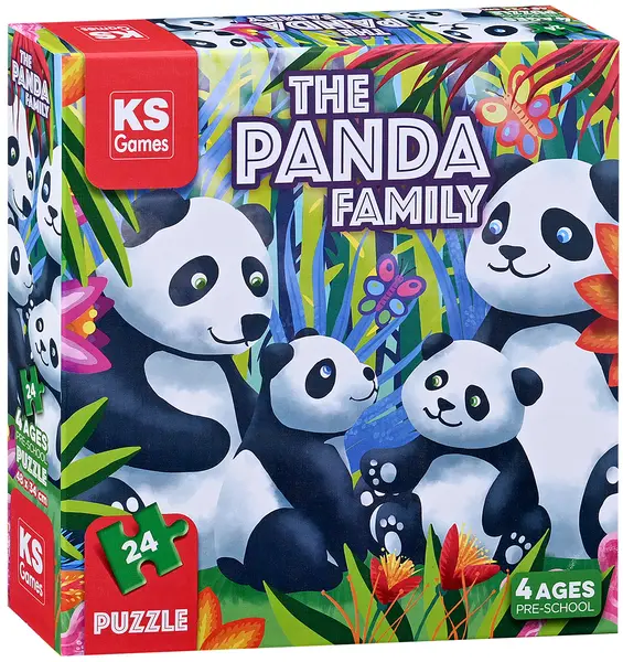 Puzzle KS Games din 24 piese- Familia de panda