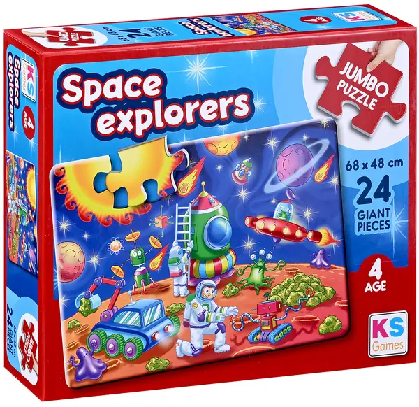 Puzzle KS Games din 24 XXL piese- Exploratori spațiali