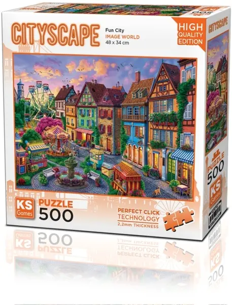 Puzzle KS Games din 500 piese - Oraș vesel