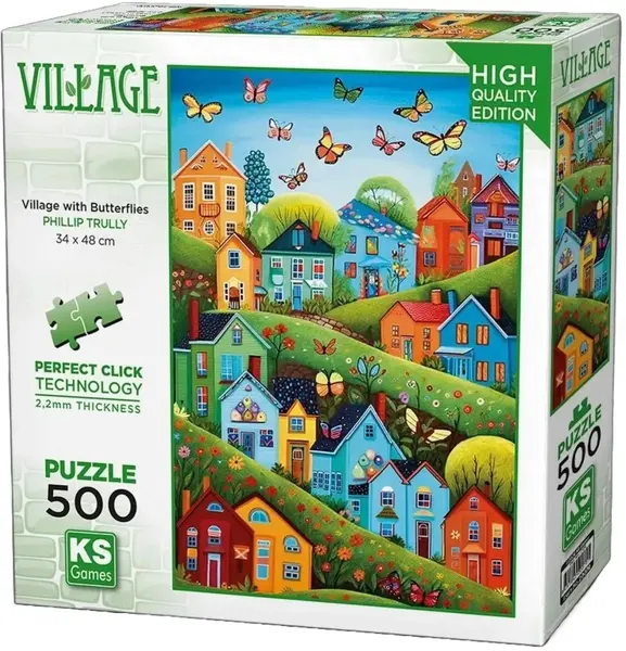 Puzzle KS Games din 500 piese- Satul Fluturilor