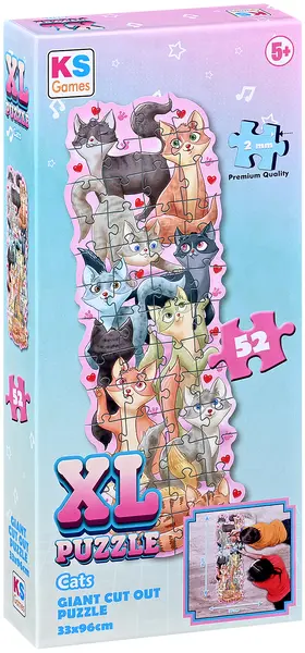 Puzzle KS Games din 52 XXL piese - Pisici