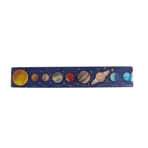 Puzzle lemn relief sistem solar, 390x70 mm