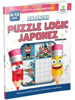 Puzzle logic japonez. Nonograme. Carte de colorat dupa indicii/***