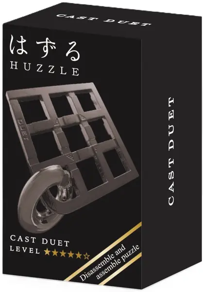 Puzzle logic metalic Hanayama - Mini Huzzle Cast Duet, black