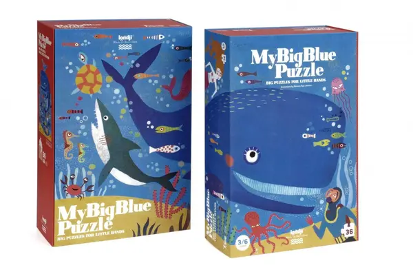 Puzzle Londji, Balena albastra in ocean