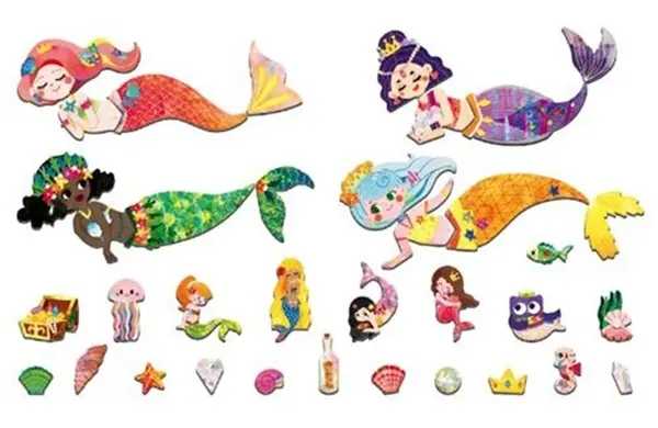 Puzzle magnetic in cutie metalica - Sirene, 30 piese | MierEdu