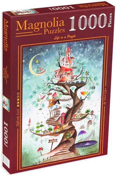Puzzle Magnolia din 1000 de piese - Arborele magic