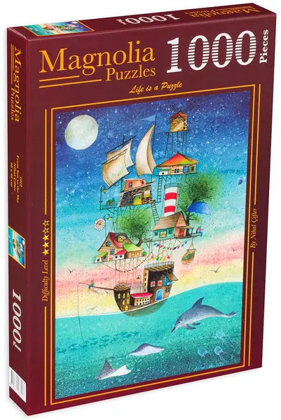 Puzzle Magnolia din 1000 de piese - Navă magică pe mare