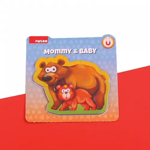 Puzzle Mama si copilul urs, 8 piese