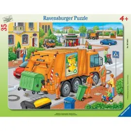 Puzzle masina de colectat gunoi 35 piese