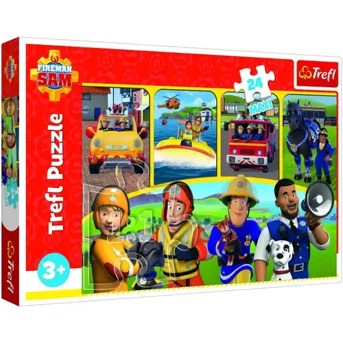 Puzzle Maxi Trefl Pompierul Sam, 24 piese