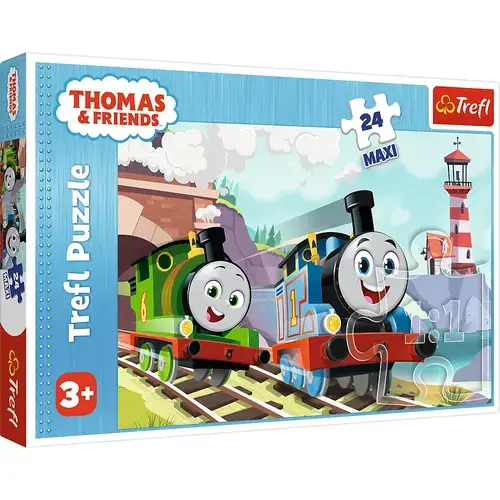 Puzzle Maxi Trefl Thomas & Friends, Tom si Percy pe linii, 24 piese