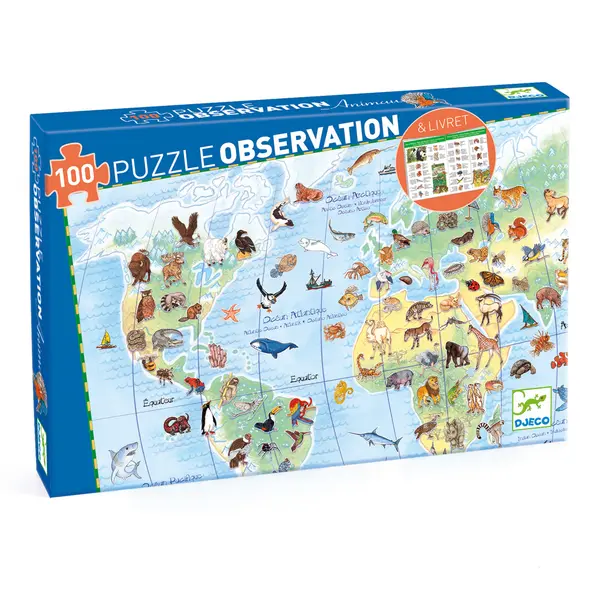 Puzzle observatie Djeco Animalele lumii