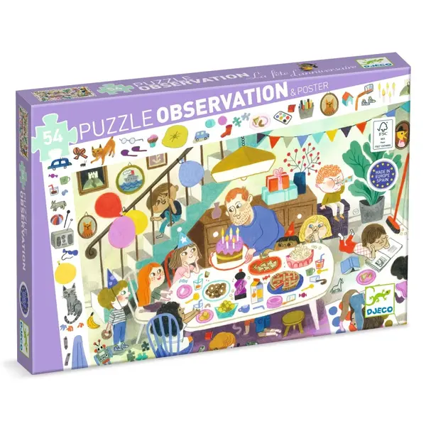 Puzzle Observatie Petrecerea, Djeco