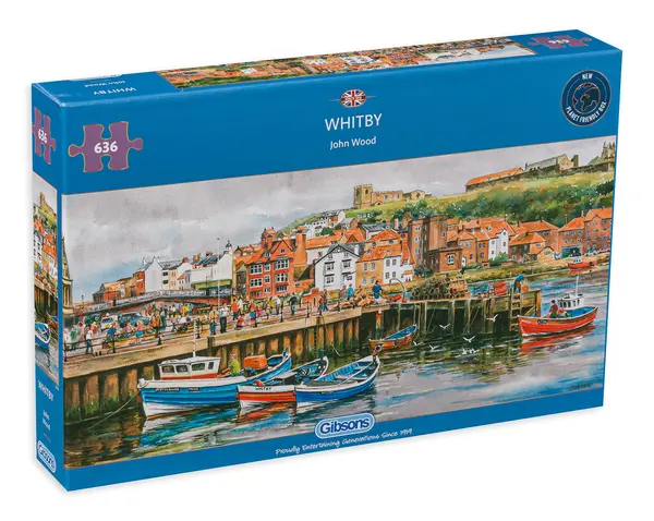Puzzle panoramic Gibsons din 636 de piese - Portul in Whitby, John Wood