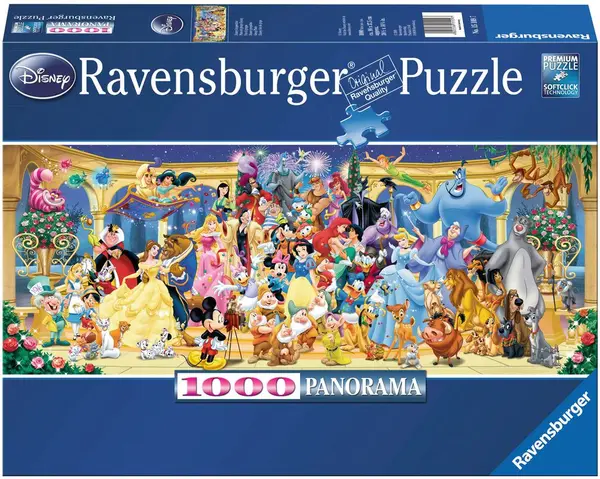 Puzzle panoramic Ravensburger din 1000 de piese - Eroii Disney