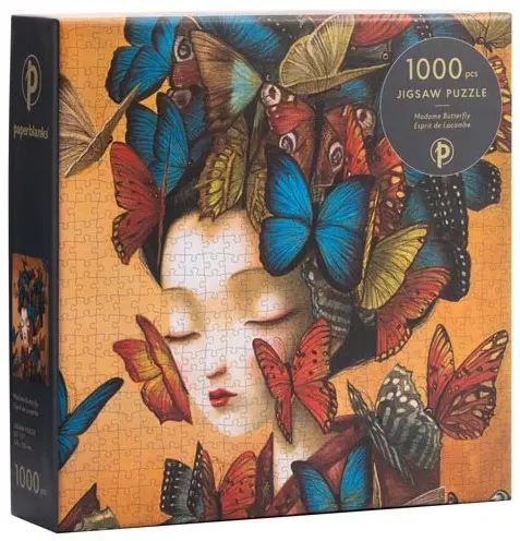 Puzzle Paperblanks din 1000 de piese - Fata cu fluturi