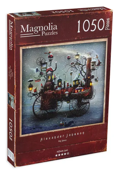 Puzzle patrat Magnolia din 1050 de piese - In zapada