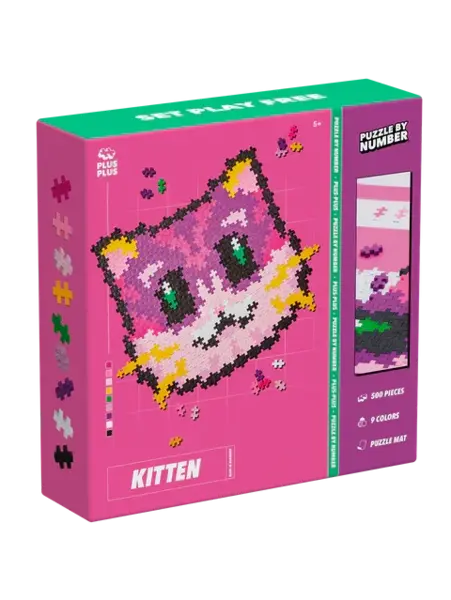 Puzzle pe numere Plus-Plus, 500 piese, Pisicuta