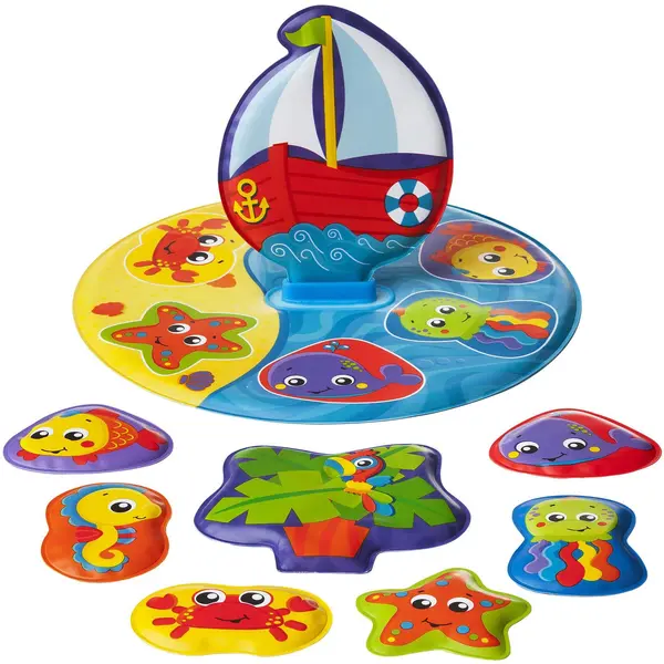 Puzzle pentru baie Playgro - Barca cu panze