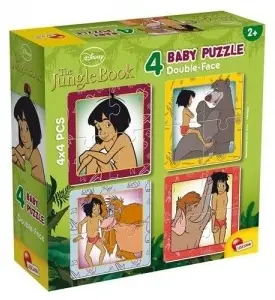 Puzzle pentru copii 4 în 1 Lisciani Giochi - Disney Classic, The Jungle Book