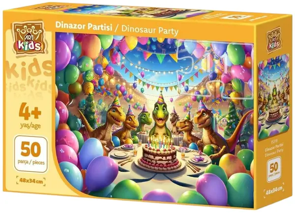 Puzzle pentru copii Art Puzzle din 50 piese XXL - Petrecere cu dinozauri