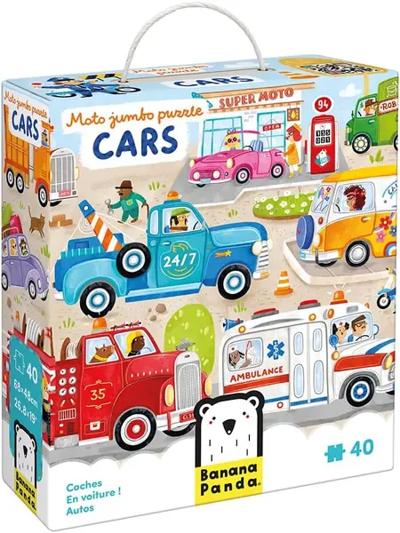 Puzzle pentru copii Banana Panda din 40 de piese - Automobile