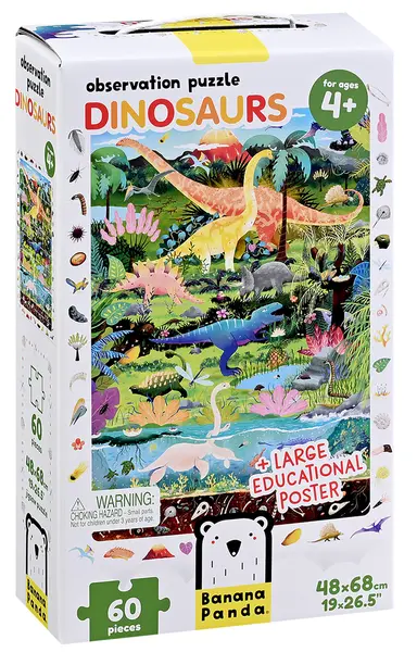 Puzzle pentru copii Banana Panda din 60 de piese - Dinozauri