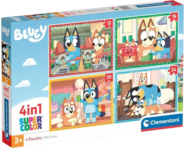 Puzzle pentru copii Clementoni 4 în 1 - Bluey