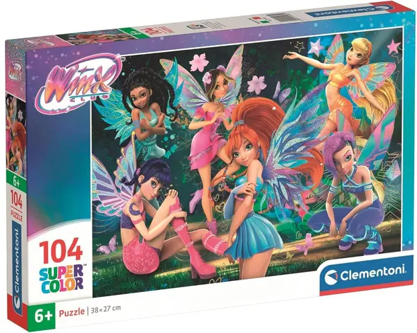 Puzzle pentru copii Clementoni din 104 piese - Clubul Winx