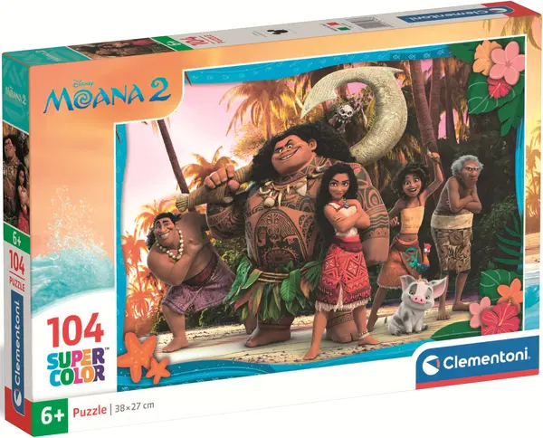 Puzzle pentru copii Clementoni din 104 piese - Vaiana 2