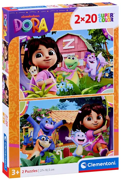 Puzzle pentru copii Clementoni din 2 х 20 piese - Dora exploratoarea