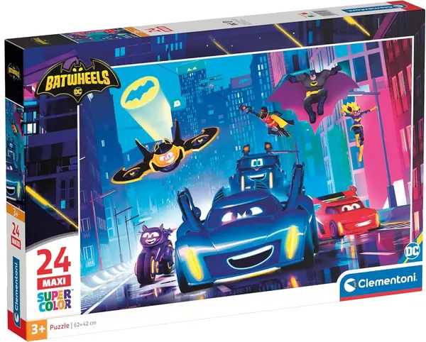 Puzzle pentru copii Clementoni din 24 maxi piese - Batwheels