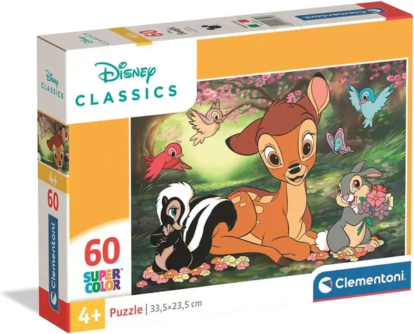 Puzzle pentru copii Clementoni din 60 piese - Bambi