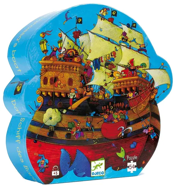Puzzle pentru copii Djeco de 54 piese - Corabia lui Barbarossa