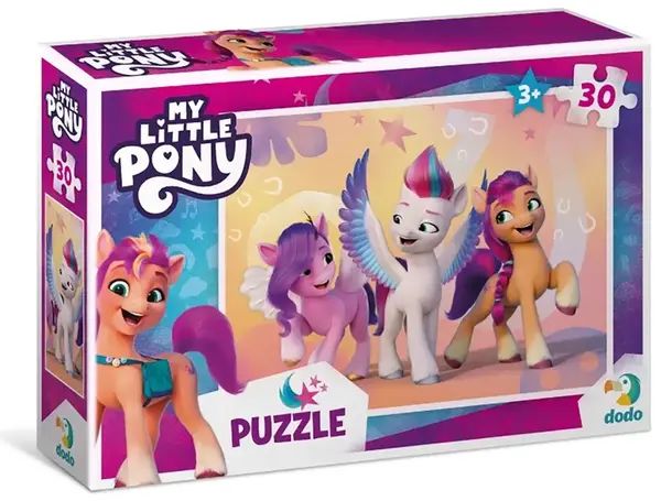 Puzzle pentru copii DoDo din 30 piese - Micul Meu Ponei: Pip, Sunny și Zip