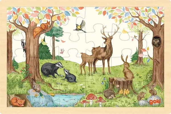 Puzzle pentru copii Goki din 24 piese - În pajiște