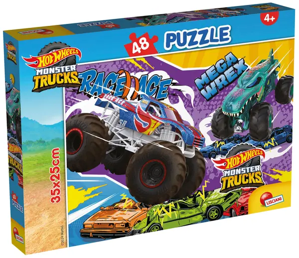 Puzzle pentru copii Lisciani din 48 XXL piese - Hot Wheels