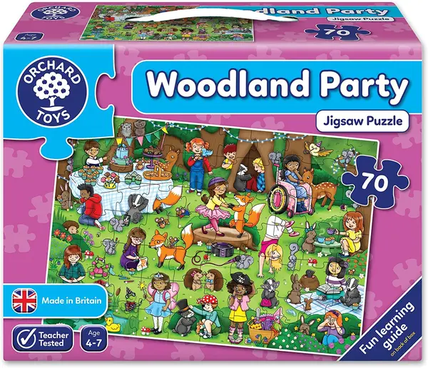Puzzle pentru copii Orchard Toys - Petrecere in poiana, 70 piese