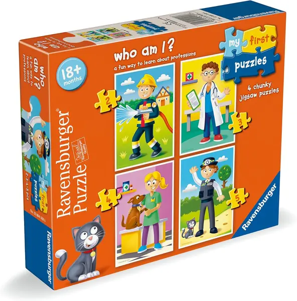 Puzzle pentru copii Ravensburger 4 în 1 - Cine sunt eu?