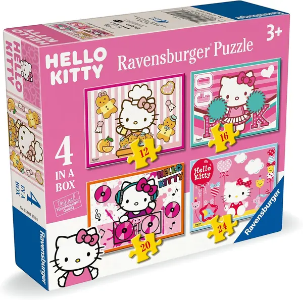 Puzzle pentru copii Ravensburger 4 în 1 - Hello Kitty