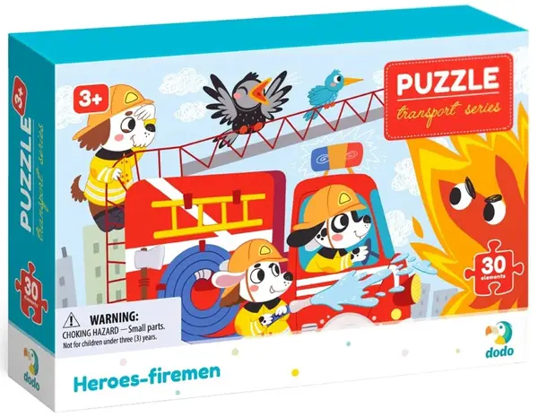 Puzzle pentru copii Seria Transport Dodo - Pompieri, 30 piese