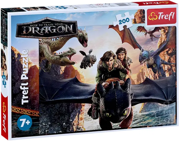Puzzle pentru copii Trefl din 200 piese- Fără dinți și prieteni