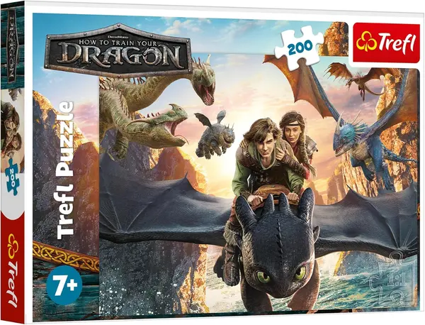 Puzzle pentru copii Trefl din 200 piese- Fără dinți și prieteni