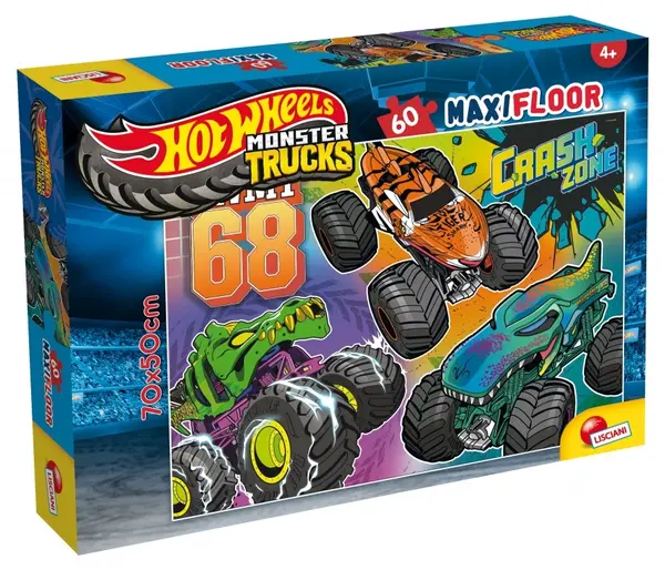 Puzzle pentru podea Lisciani de 60 piese XXL - Hot Wheels